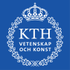 Logo for KTH Royal Institute of Technology (white text on blue background)