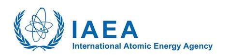 Logo for the International Atomic Energy Agency (Blue text on a white background)
