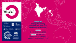 A placecard for EMP-APAC, which includes the dates and tools and main partners