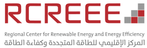 Logo of RCREEE, Regional Center for Renewable Energy and Energy Efficiency.