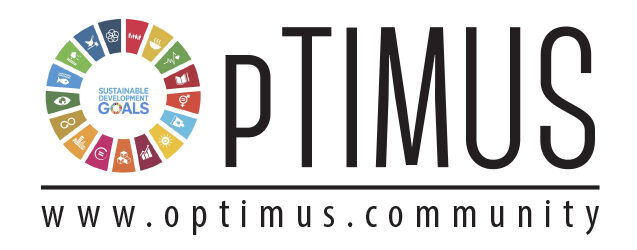 The logo for OpTIMUS (plain text with the O in the style of the UN Sustainable Development Goals logo)