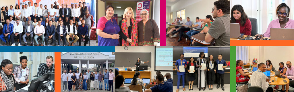 A composite image of various photos from EMP events