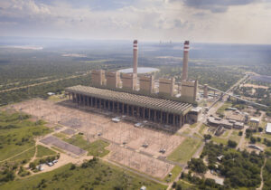 a powerplant from the air