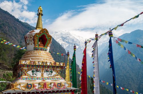 The first Buddhist Stupa in this village.