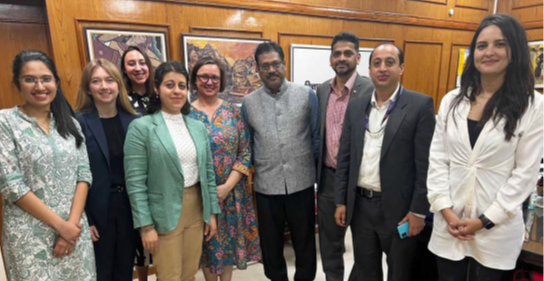 Members of the CCG delegation in India meeting with the Department of Science and Technology