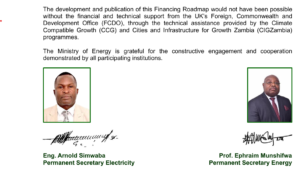 CCG Supports Ministry of Energy Zambia